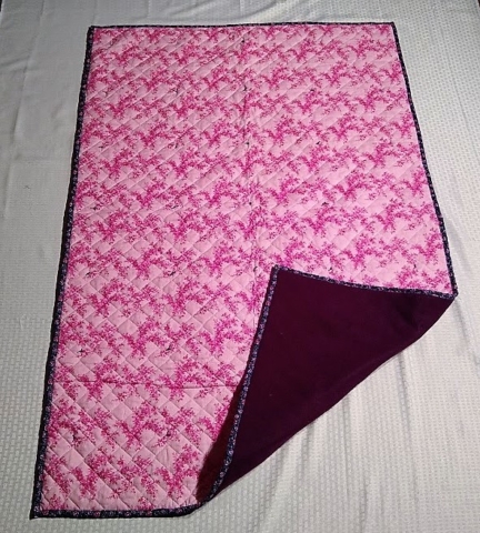 Pink/Purple Fleece Baby Blanket
